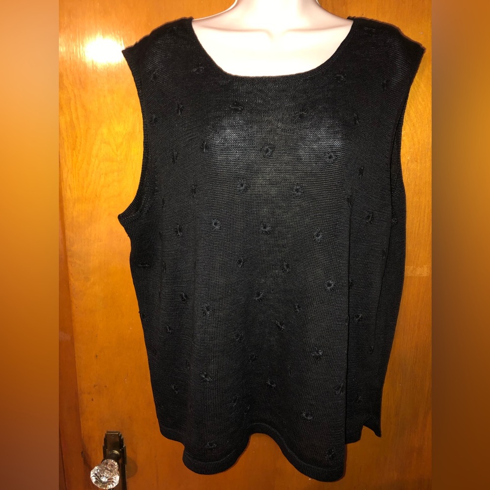 Eddie Bauer vintage knit Sleeveless Linen Top